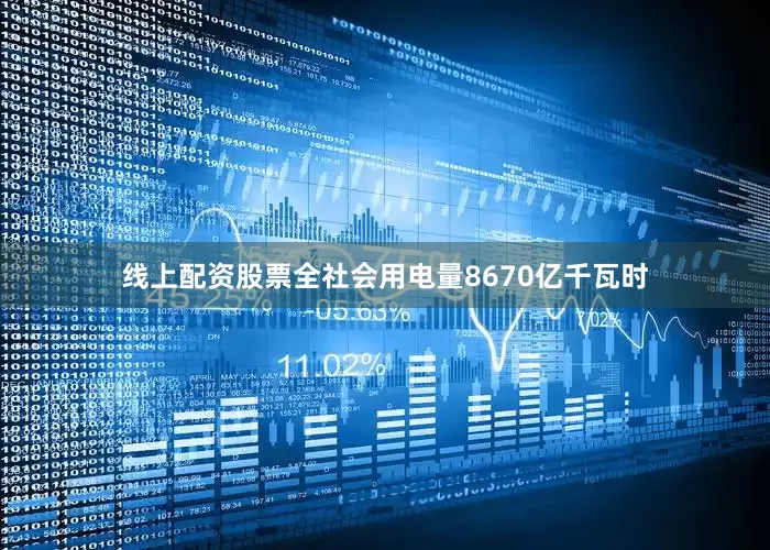 线上配资股票全社会用电量8670亿千瓦时
