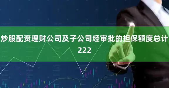 炒股配资理财公司及子公司经审批的担保额度总计222