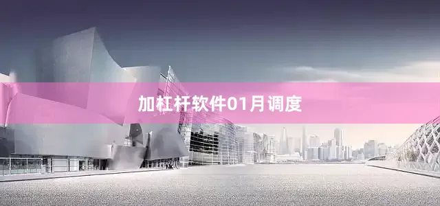 加杠杆软件01月调度